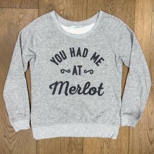 Maurices Gray 'You Had Me At Merlot' Sweater